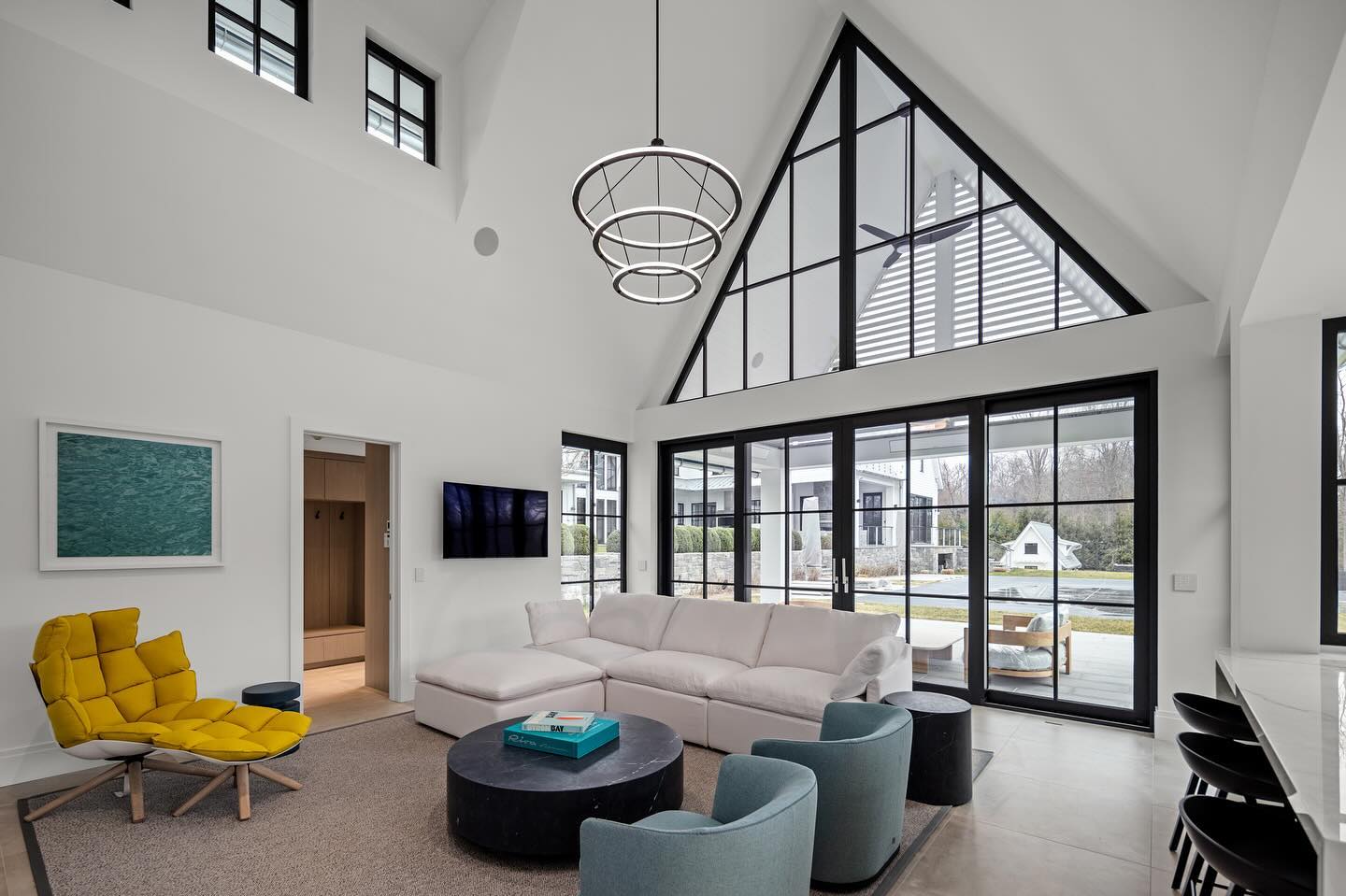 modern pool house
